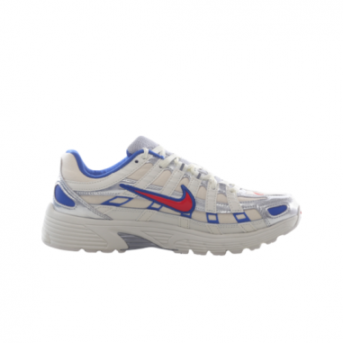 Nike P-6000 Beige Azules y Logo Rojo