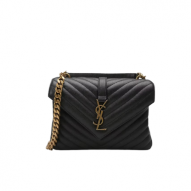 Bolso Saint Laurent Logo Plaque Negro