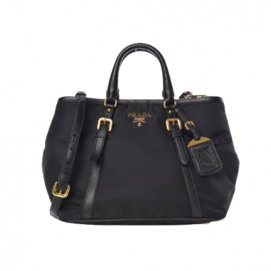 Bolso tote Prada tessuto negro