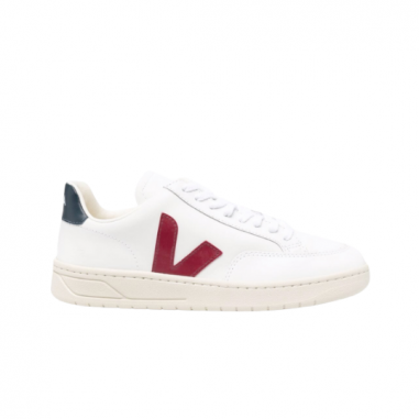 Veja V-12 Leather White Marsala Nautico